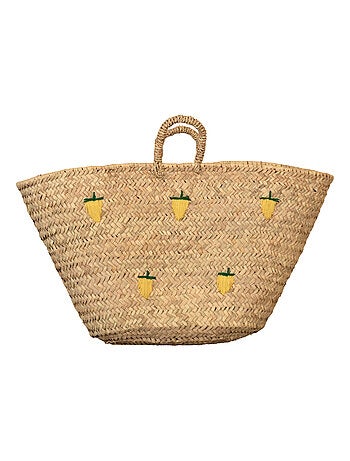 Panier Citrons brodés