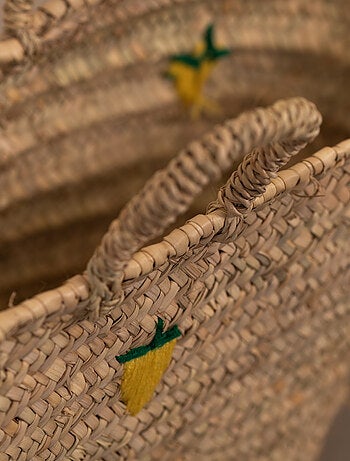 Panier Citrons brodés