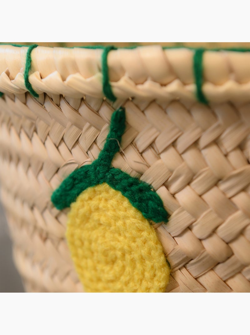 Panier Citrons brodés Jaune - Kiabi