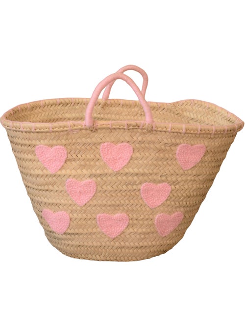 Panier Cœurs brodés - Kiabi