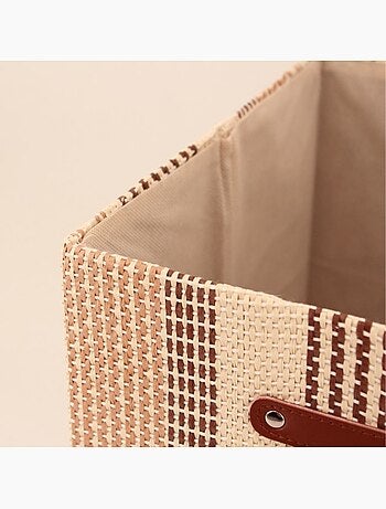 Panier cube en tissage papier 31x31x31cm