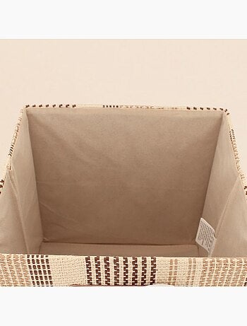 Panier cube en tissage papier 31x31x31cm