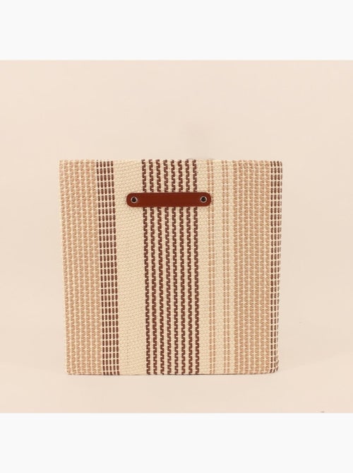 Panier cube en tissage papier 31x31x31cm - Kiabi Panier cube en tissage papier 31x31x31cm - Kiabi