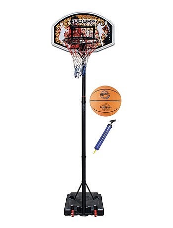 Panier de basket avec socle à lester + Ballon et pompe