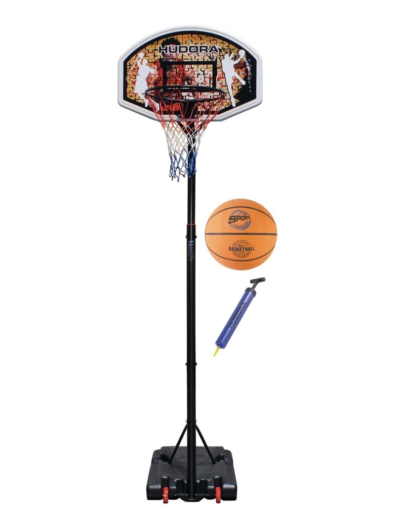 Panier de basket avec socle à lester + Ballon et pompe Noir - Kiabi
