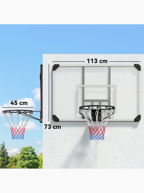 Panier de basket-ball mural avec visserie acier pc - Kiabi