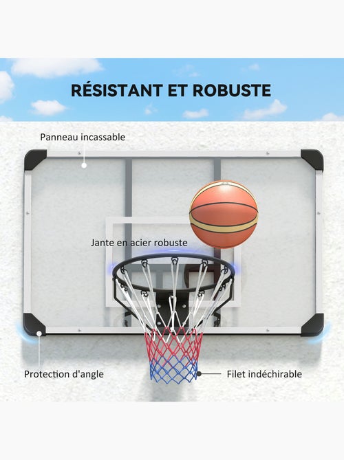 Panier de basket-ball mural avec visserie acier pc - Kiabi