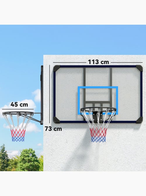 Panier de basket-ball mural avec visserie acier pc - Kiabi