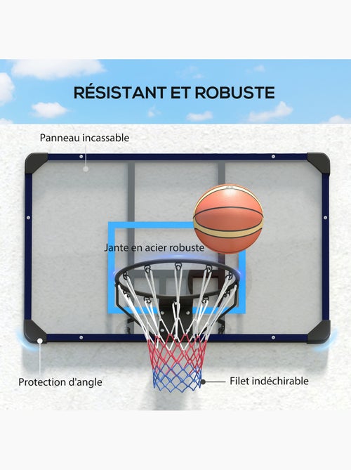 Panier de basket-ball mural avec visserie acier pc - Kiabi