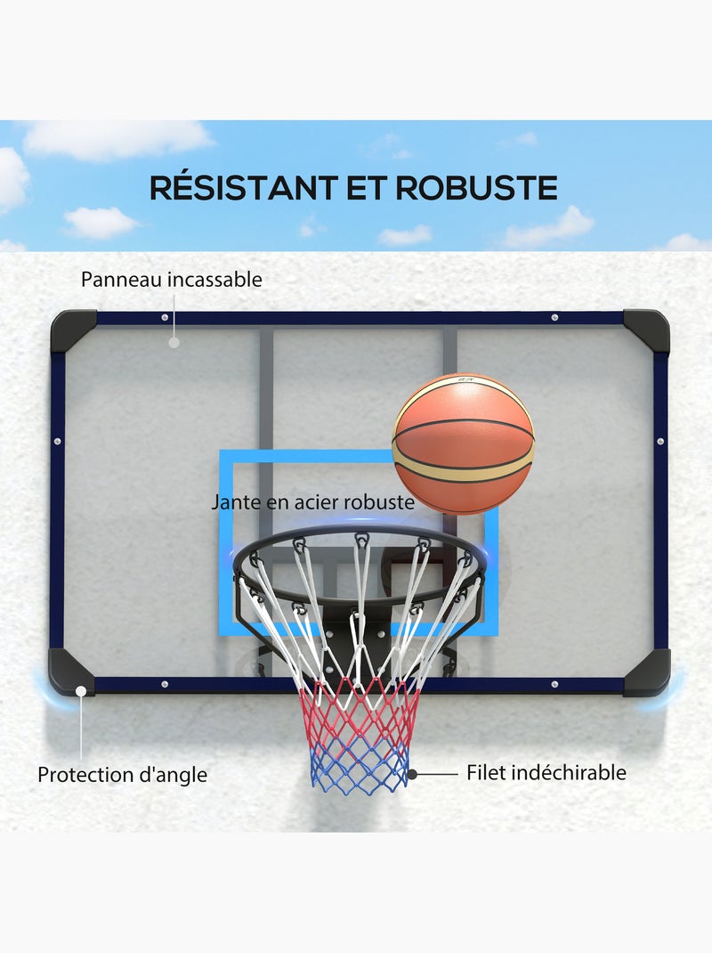 Panier de basket-ball mural avec visserie acier pc Bleu Bleu - Kiabi