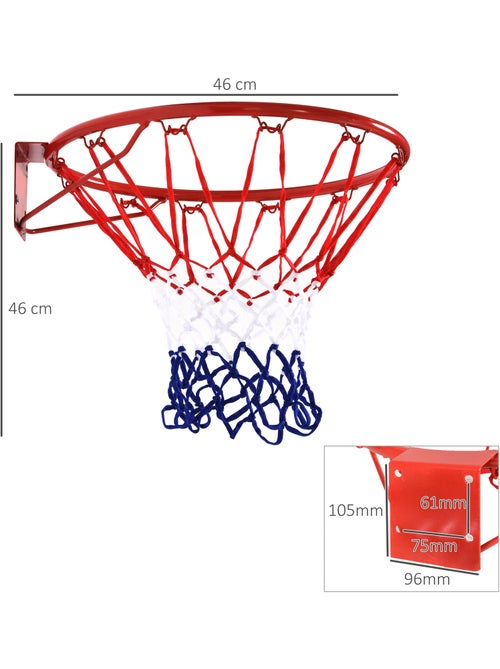 Panier de basket-ball mural rouge - Kiabi