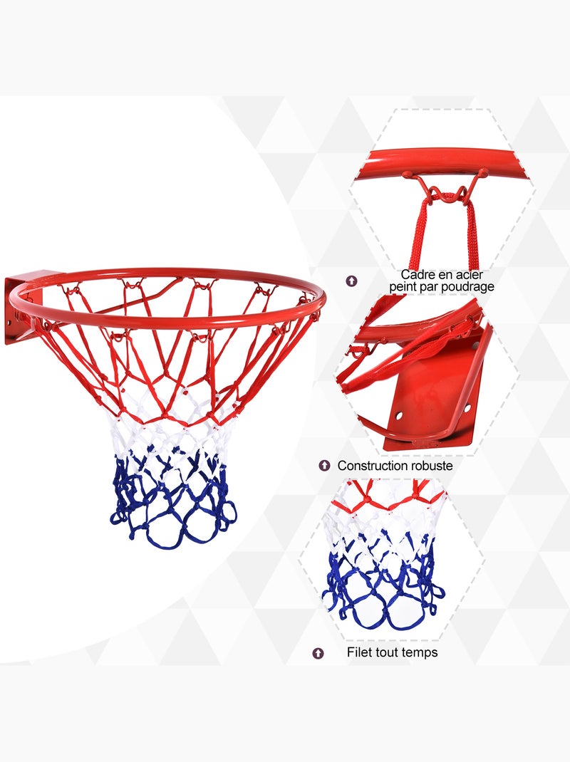 Panier de basket-ball mural rouge Rouge - Kiabi
