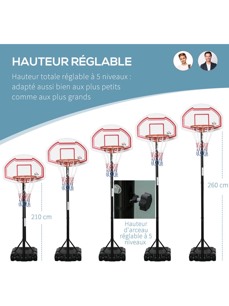 Panier de basket-ball sur pied Blanc Blanc - Kiabi