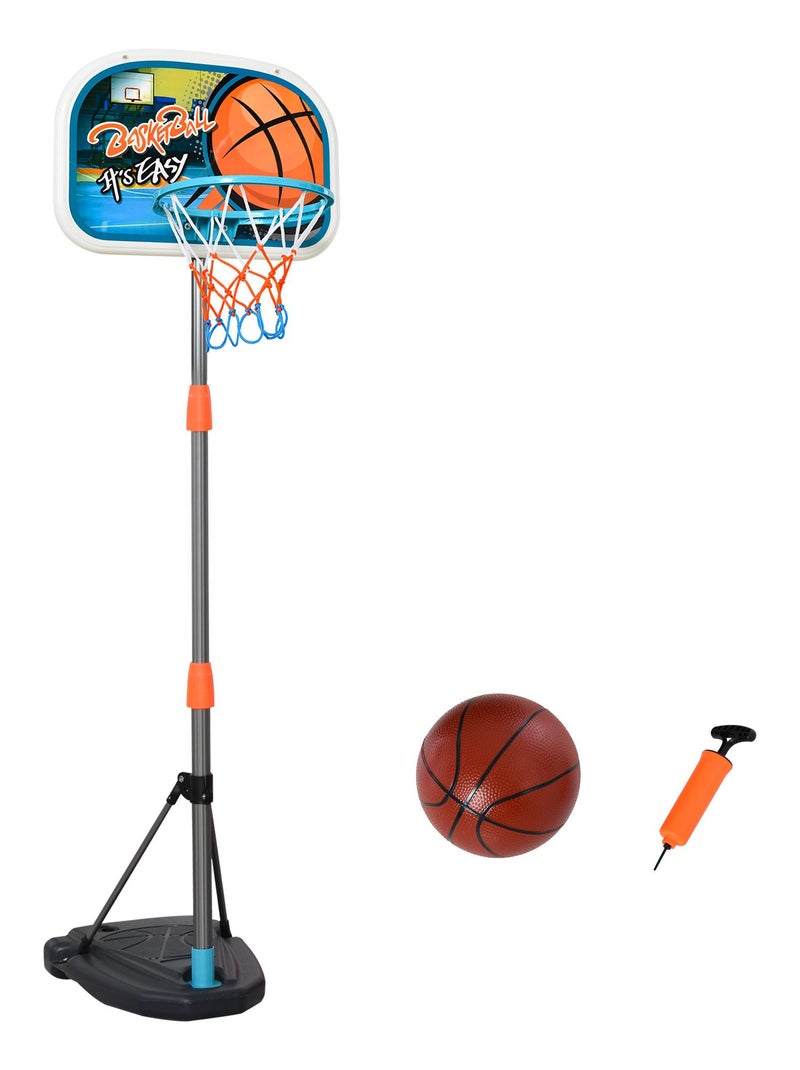 Panier de Basket-Ball sur pied hauteur réglable 1,26 – 1,58 m + accessoires Orange - Kiabi