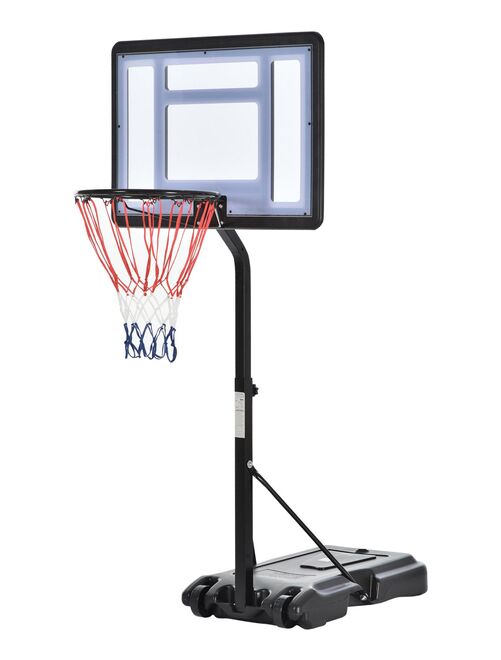 Panier de Basket-Ball sur pied hauteur réglable panier 1,1 - 1,3 m noir blanc - Kiabi