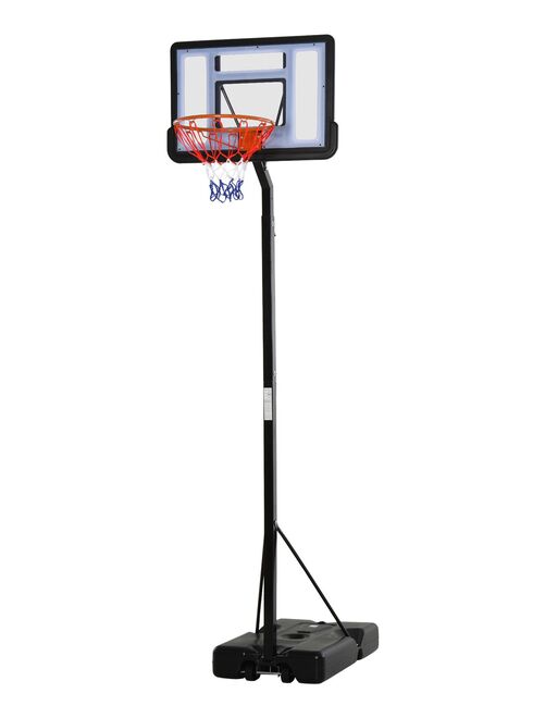 Panier de Basket-Ball sur pied hauteur réglable panier 3,02-3,52 m Noir Blanc - Kiabi