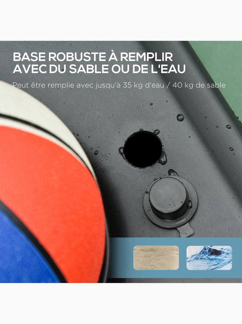 Panier de basket-ball sur pied Rouge - Kiabi