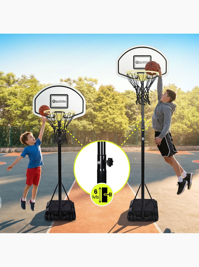 Panier de Basket Enfant avec Roues Réglable Hauteur 165-215cm 73x49cm Noir - Kiabi