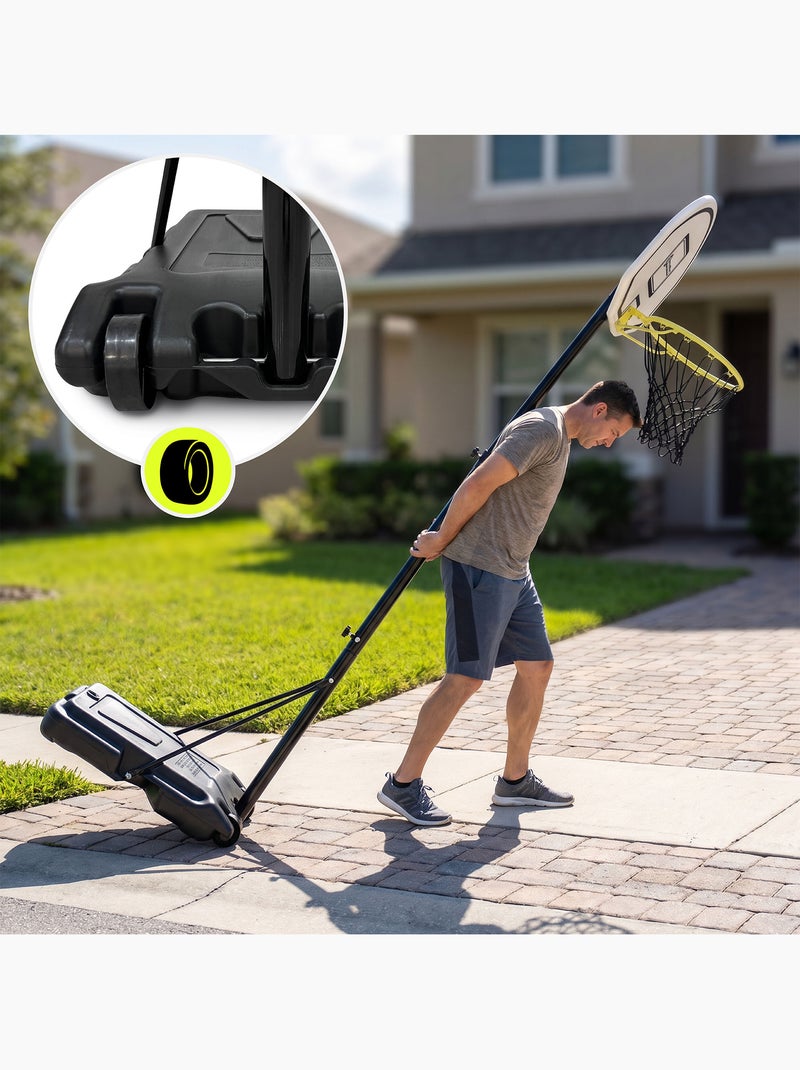 Panier de Basket Enfant avec Roues Réglable Hauteur 165-215cm 73x49cm Noir - Kiabi