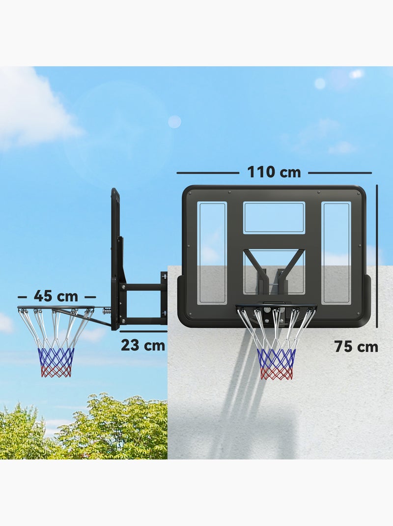 Panier de basket mural - kit fixation murale inclus - noir Noir - Kiabi