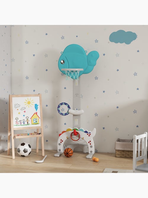 Panier de basketball enfant but de foot jeu de golf lancer d'anneaux et balle 5 en 1 - Kiabi