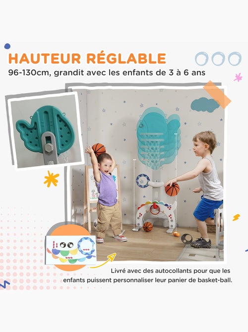 Panier de basketball enfant but de foot jeu de golf lancer d'anneaux et balle 5 en 1 - Kiabi