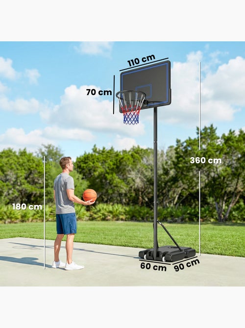Panier de basketball sur pied mobile réglable - Kiabi