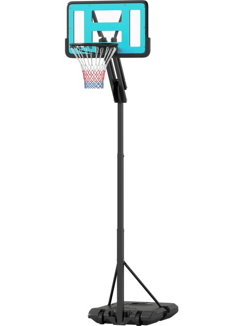 Panier de basketball sur pied réglable h.146-236 cm lestage roulettes bleu noir - Kiabi