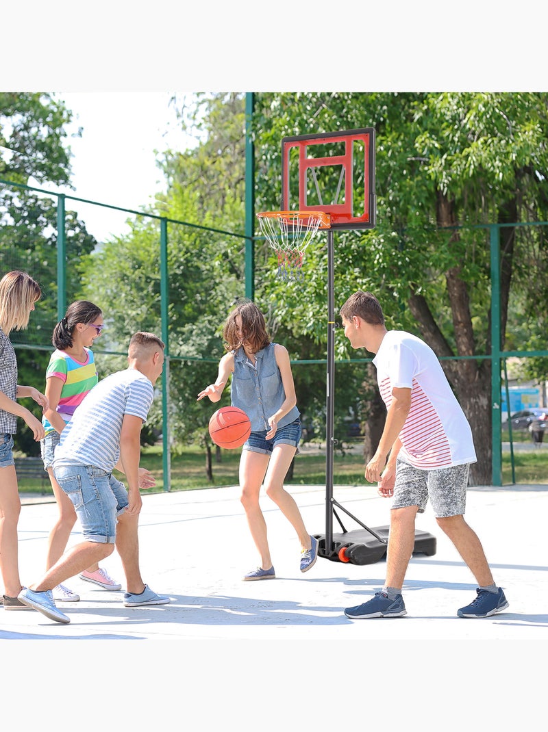 Panier de basketball sur pied réglable h.160–210 cm lestage roulettes Noir - Kiabi