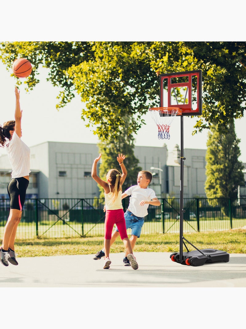 Panier de basketball sur pied réglable h.160–210 cm lestage roulettes Noir - Kiabi