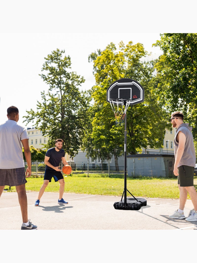 Panier de basketball sur pied réglable h.197-254 cm lestage roulettes Noir - Kiabi