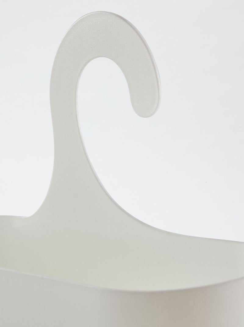 Panier de douche avec accroche blanc - Kiabi