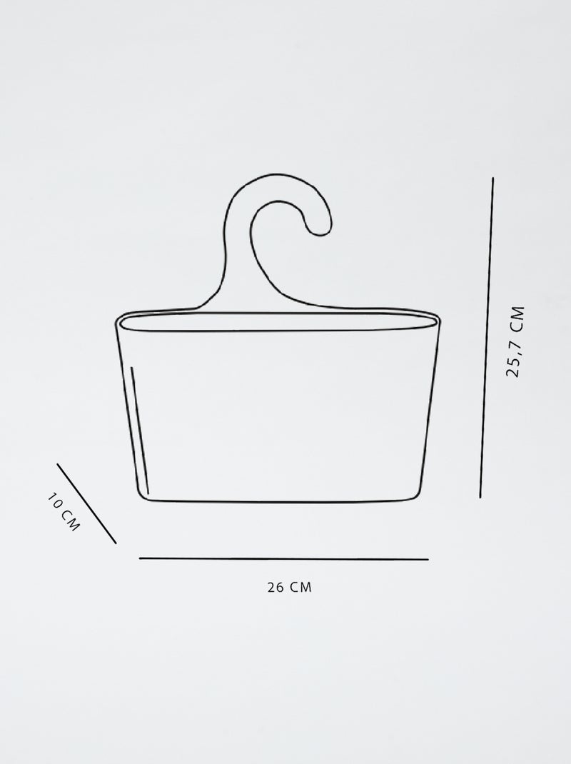 Panier de douche avec accroche blanc - Kiabi