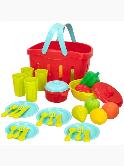 Panier de nourriture et de vaisselle 36 pièces my home colors - Kiabi