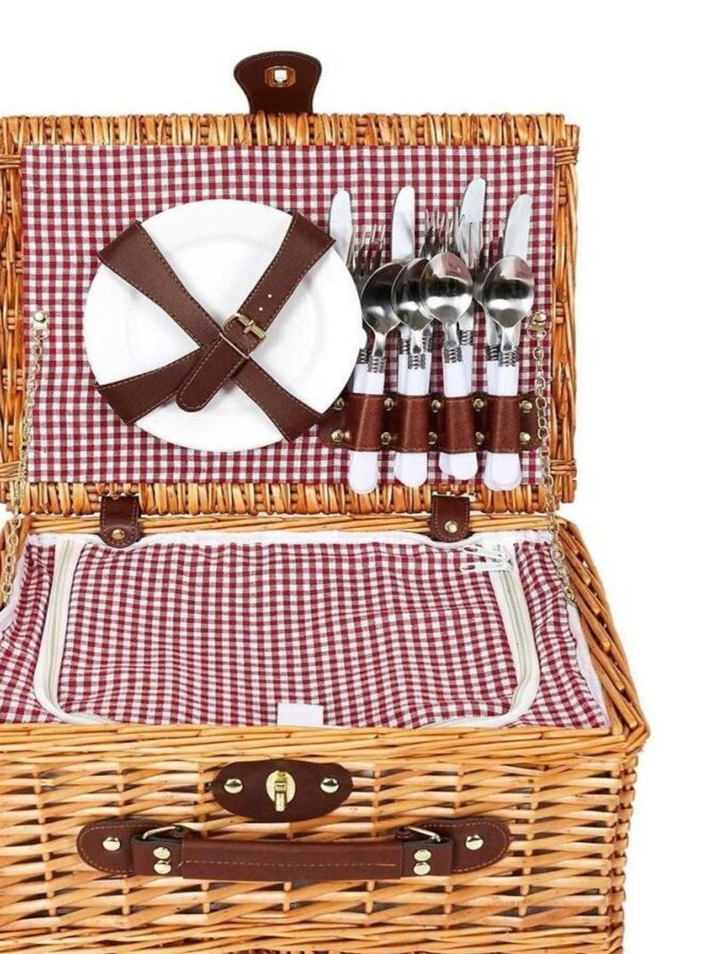 Panier de pique nique pour 4 personnes Marron - Kiabi
