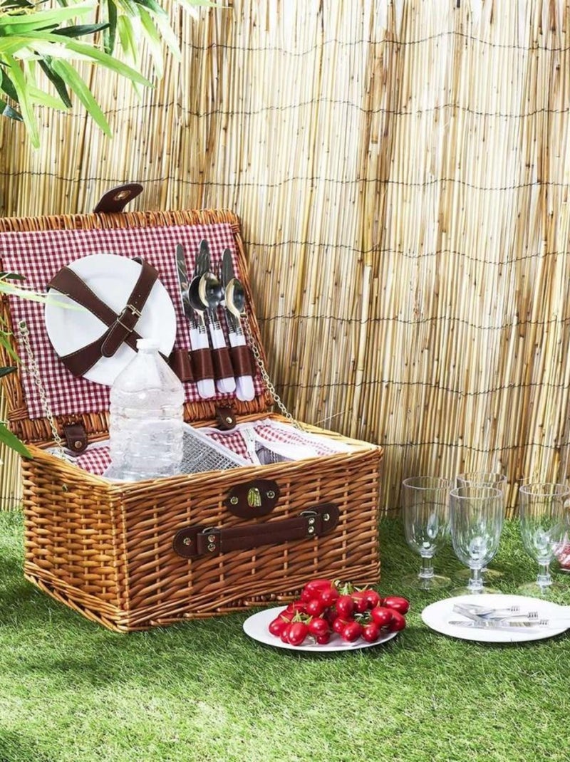Panier de pique nique pour 4 personnes Marron - Kiabi
