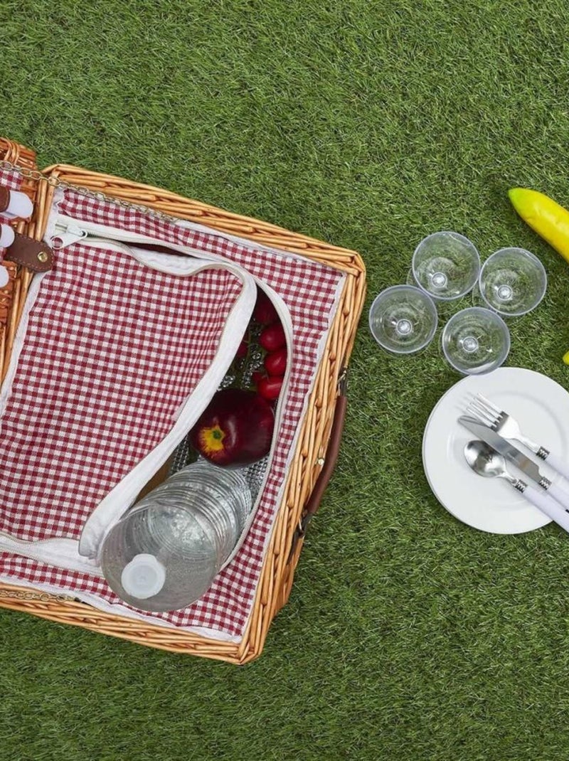 Panier de pique nique pour 4 personnes Marron - Kiabi