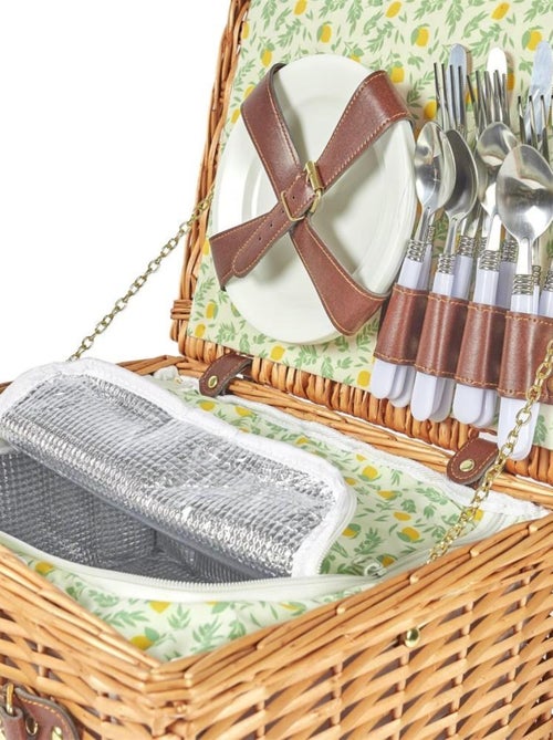 Panier de pique nique pour 4 personnes vert - Kiabi