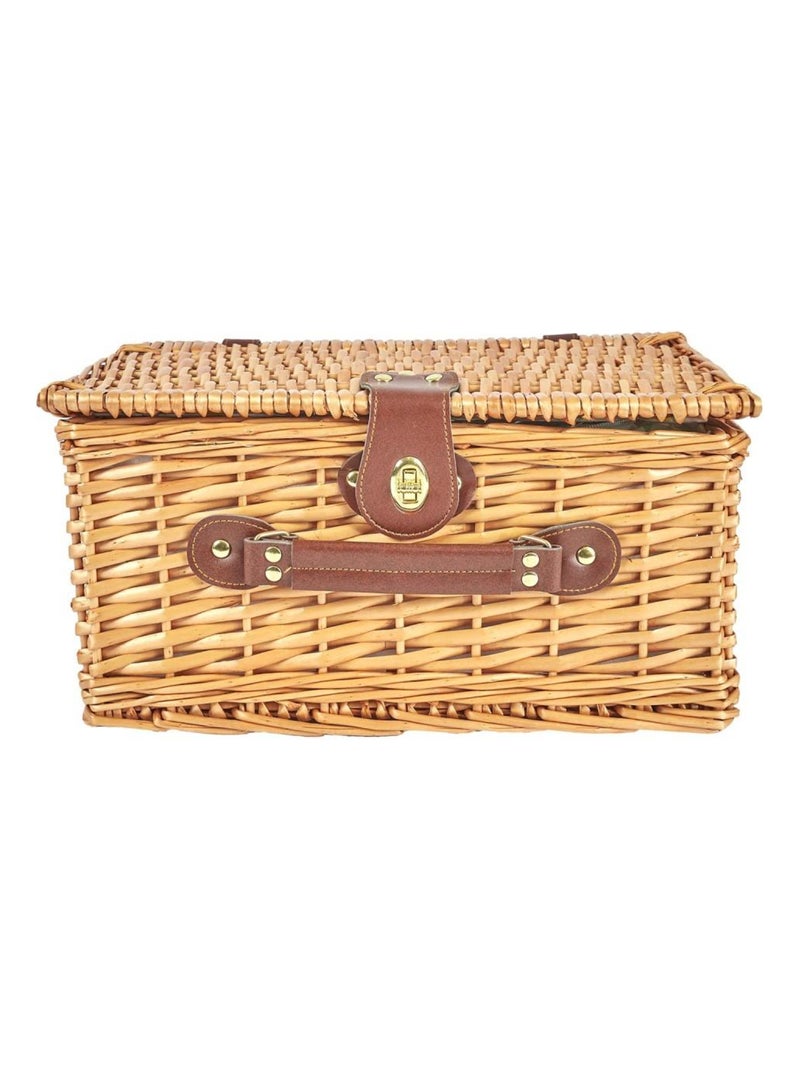 Panier de pique nique pour 4 personnes vert Marron - Kiabi
