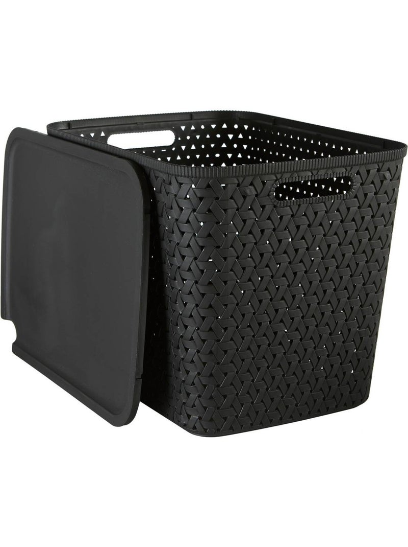 Panier de rangement 28L TRESSY Noir - Kiabi