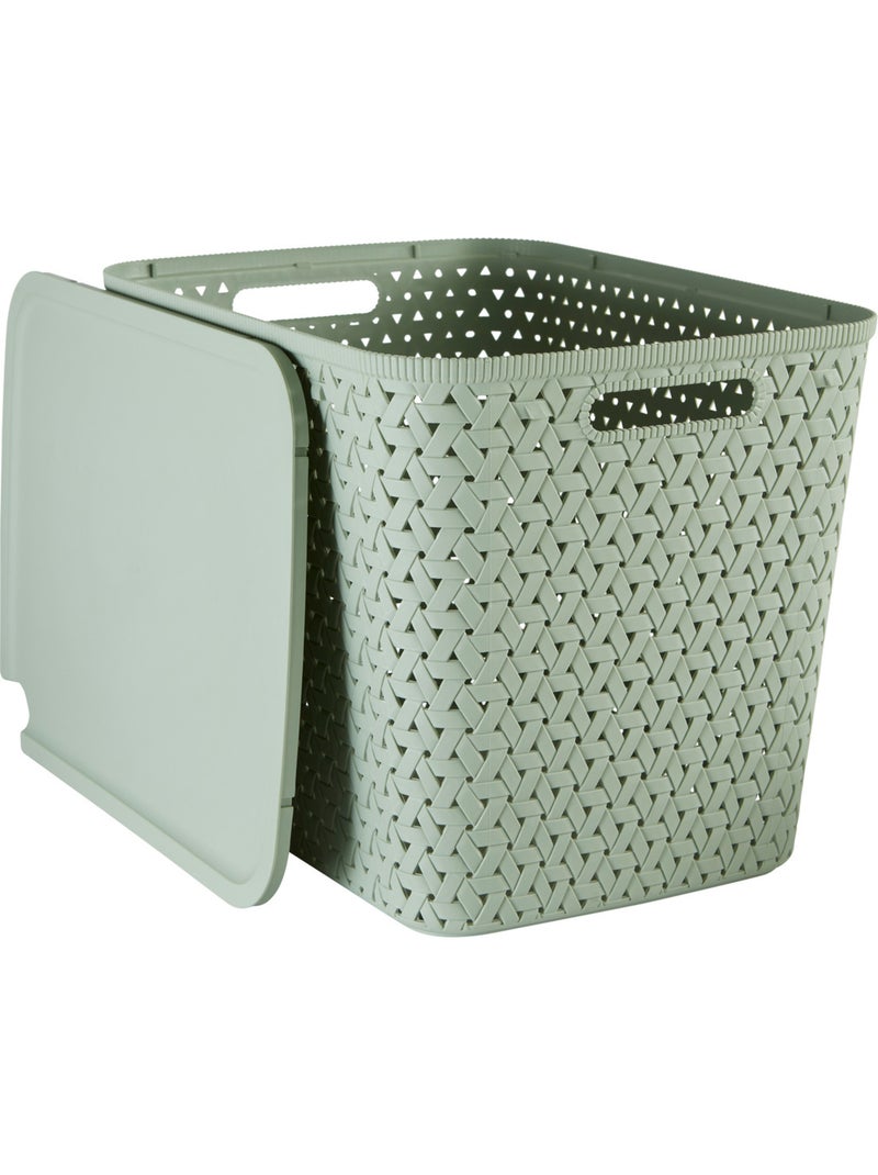 Panier de rangement 28L TRESSY Vert olive - Kiabi