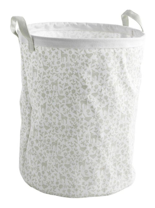 Panier de rangement 31x39x31cm en coton blanc - SAUTHON - Kiabi
