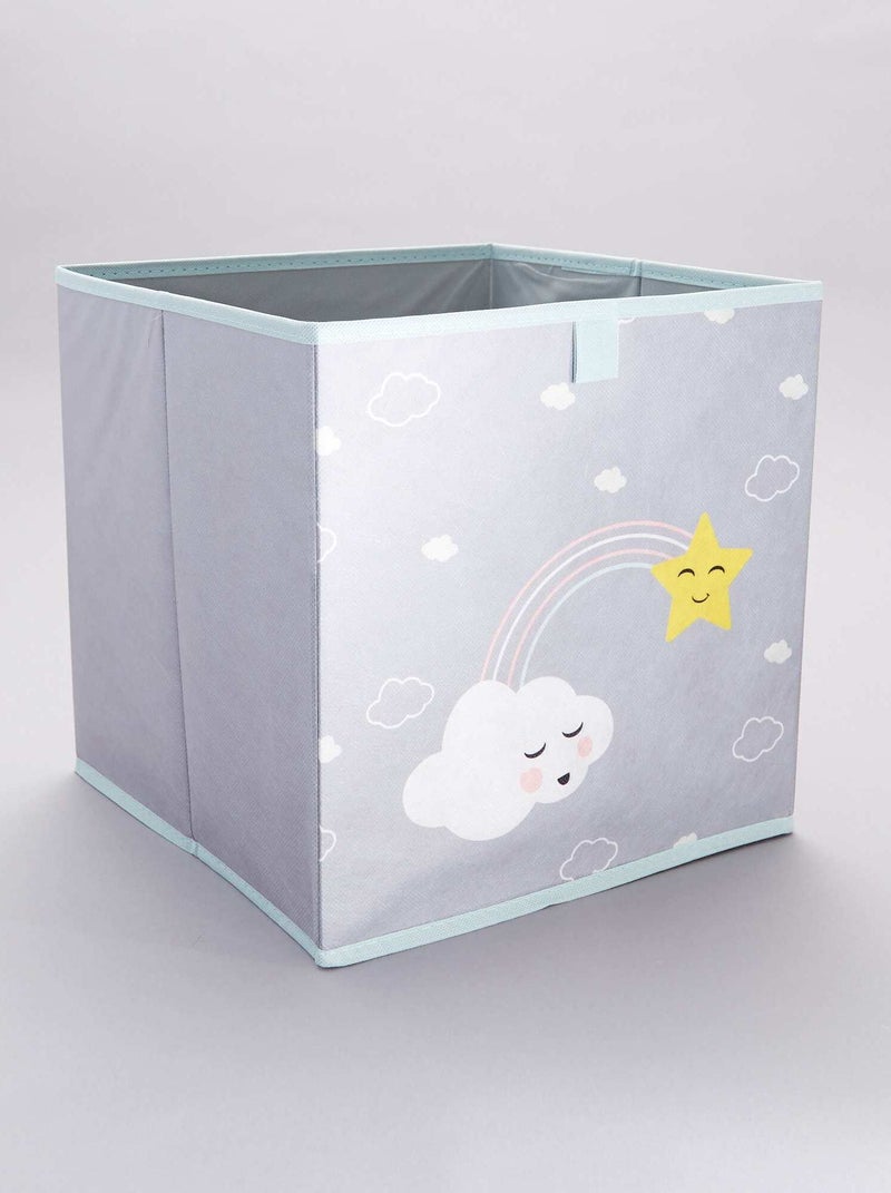 Panier de rangement 'arc-en-ciel' gris - Kiabi