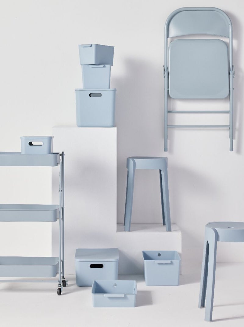 Panier de rangement avec couvercle plastique EQUIPMENT Bleu - Kiabi
