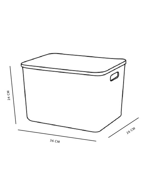 Panier de rangement avec couvercle plastique EQUIPMENT - Kiabi