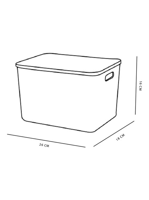 Panier de rangement avec couvercle plastique EQUIPMENT - Kiabi
