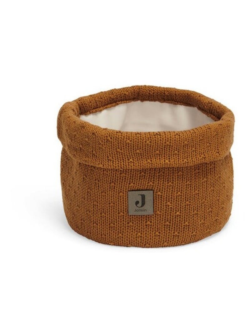 Panier de rangement Bliss Knit en coton Marron - Kiabi