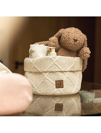 Panier de rangement Check Knit en coton Jollein