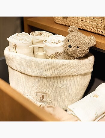 Panier de rangement Check Knit en coton Jollein