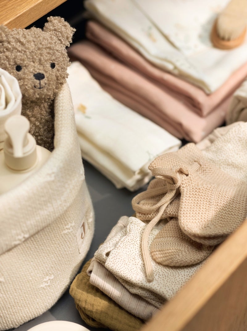 Panier de rangement Cosy Knit en coton Jollein Blanc - Kiabi